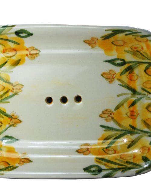 Porta sapone in ceramica dipinto a mano 12x18