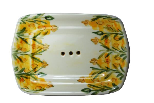Porta sapone in ceramica dipinto a mano 12x18